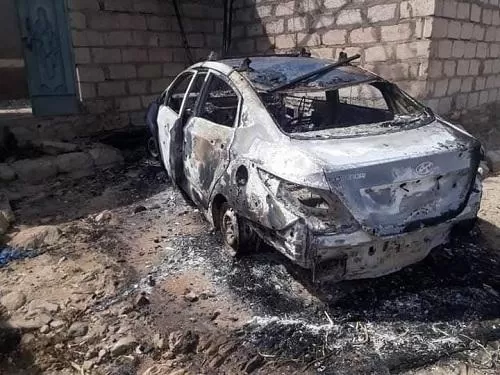 الحوثي يحرق منازل في ذي ناعم - البيضاء